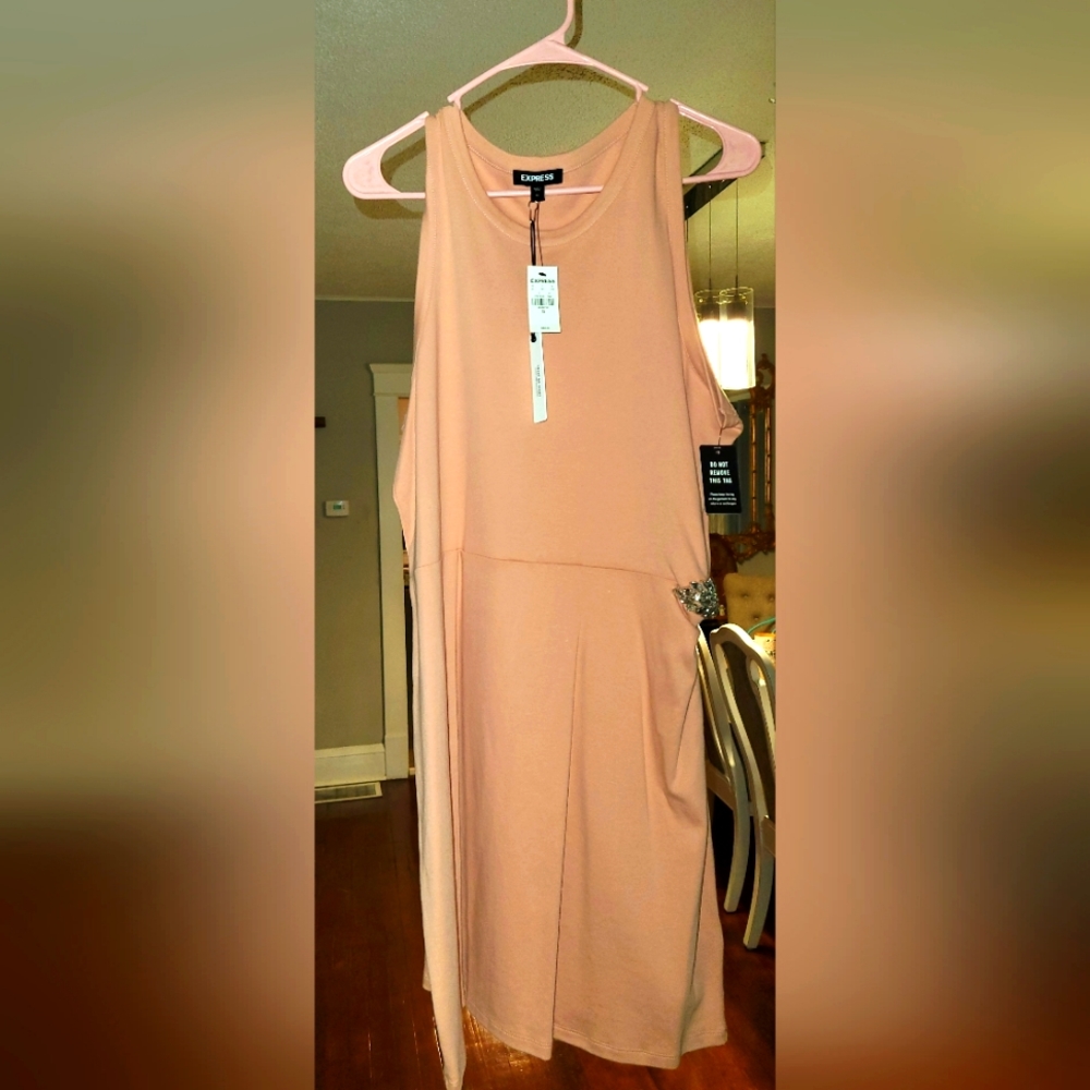 Express dress with rhinestone embellishments